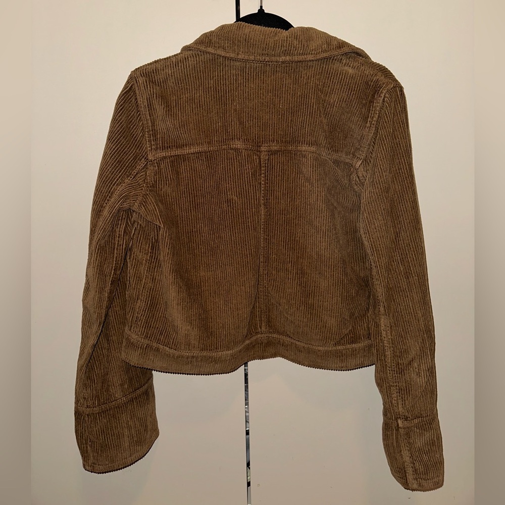Reformation Michele Brown Corduroy Flight Jacket Size Medium - Picture 4 of 6